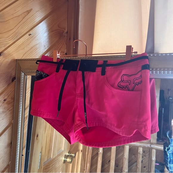 Fox Pants - Fox Hot Pink 2” Board Shorts Embroidered Logo Stars Stripes